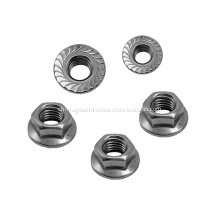 DIN6923 SS201 Hex Flange Nut With Serrated